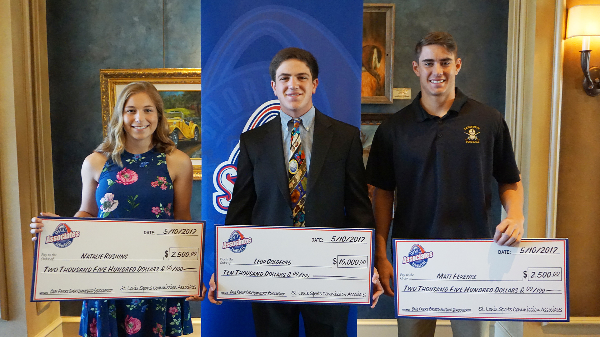 ST. LOUIS SPORTS COMMISSION’S YOUNG PROFESSIONALS GROUP ANNOUNCES RECIPIENTS OF SPORTSMANSHIP SCHOLARSHIPS