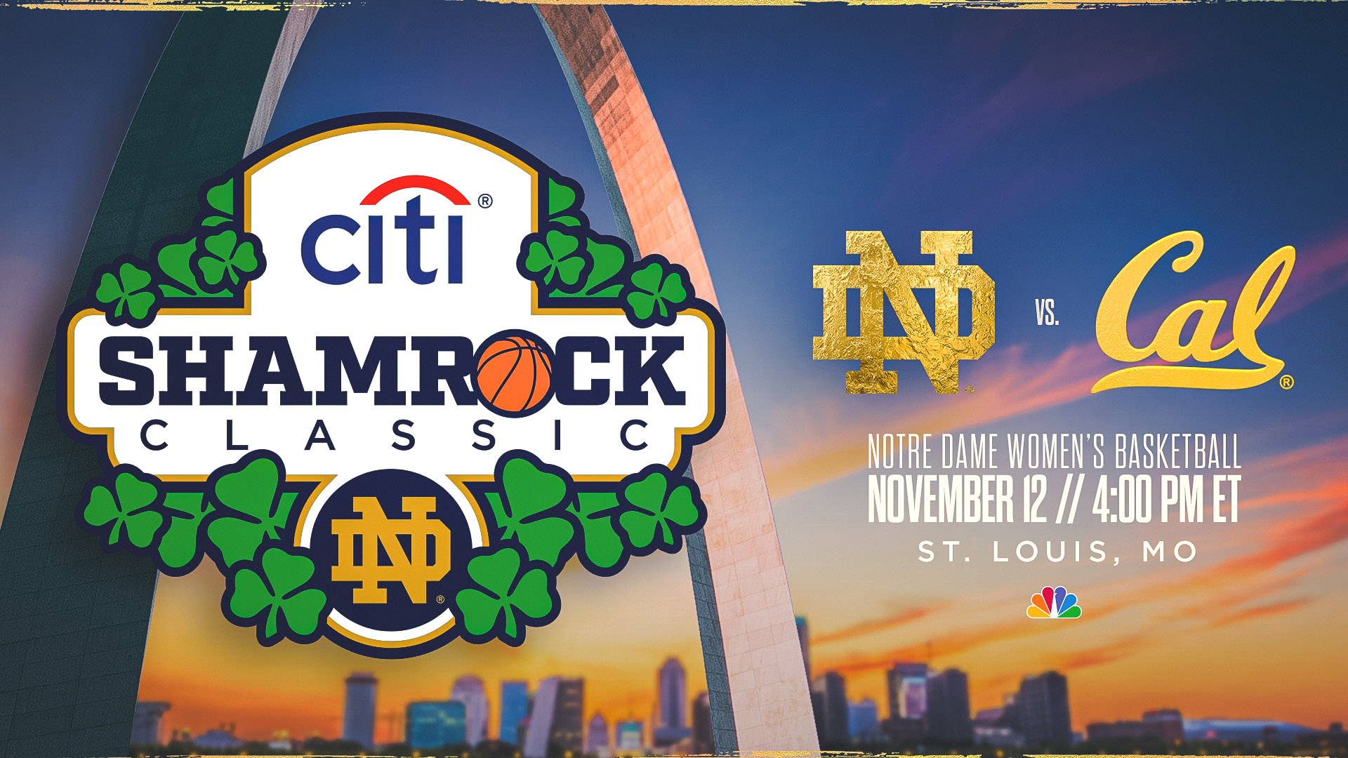 St. Louis Blues And St. Louis Sports Commission Announce Notre Dame vs Cal Women’s Basketball Game to be Played November 12 at Enterprise Center in St. Louis